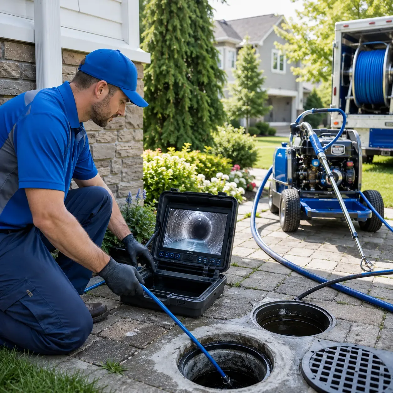 Outdoor drain cleaning professionals serving New Edinburg, AR